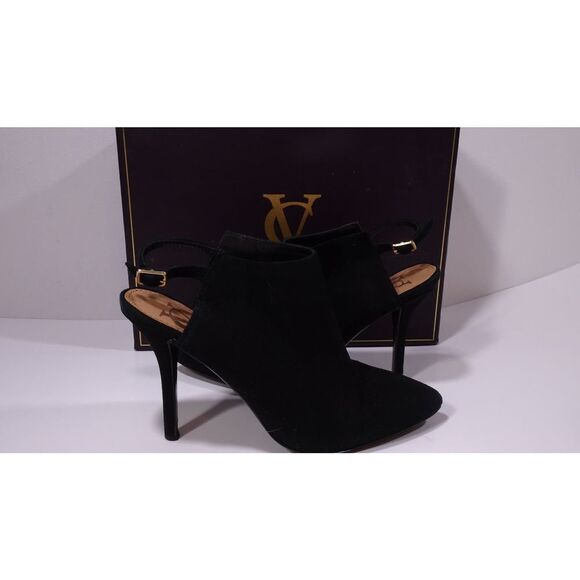 Vince Camuto Signature Amalfi Ankle Strap Booties Boots Sz 7.5 black - Picture 2 of 13
